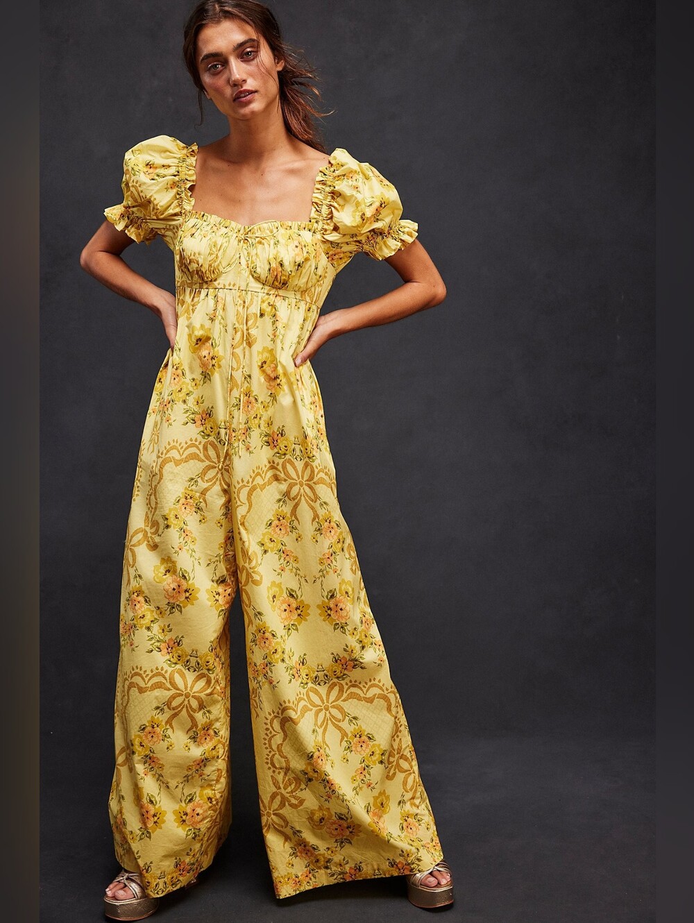 Selkie X Free People Seashell Jumpsuit Creme Brulee NWT